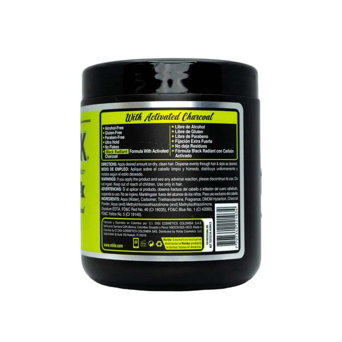 Rolda Hair Gel Black 17.6oz